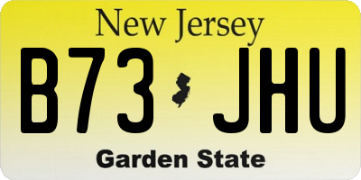 NJ license plate B73JHU
