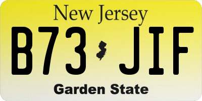 NJ license plate B73JIF