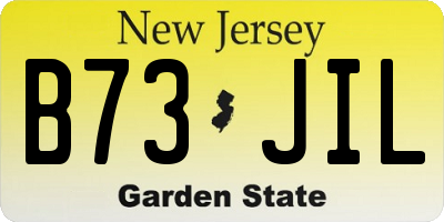 NJ license plate B73JIL
