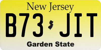 NJ license plate B73JIT