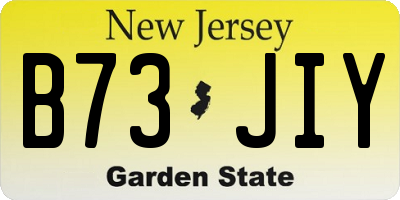 NJ license plate B73JIY