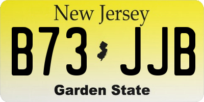 NJ license plate B73JJB