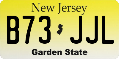 NJ license plate B73JJL