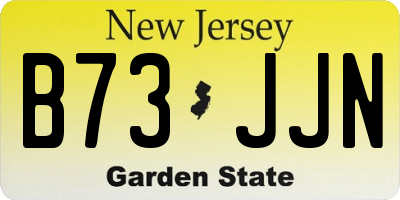 NJ license plate B73JJN