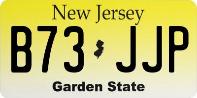 NJ license plate B73JJP