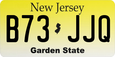 NJ license plate B73JJQ