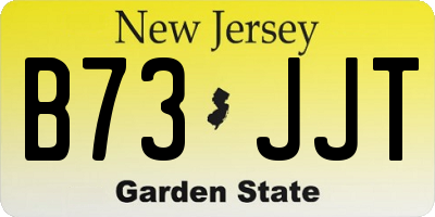 NJ license plate B73JJT