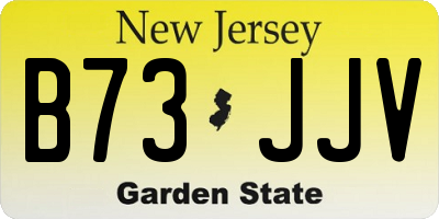 NJ license plate B73JJV
