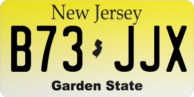 NJ license plate B73JJX