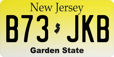 NJ license plate B73JKB