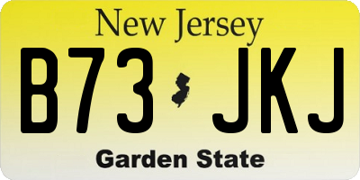 NJ license plate B73JKJ