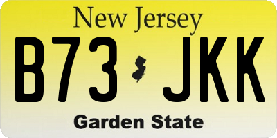NJ license plate B73JKK