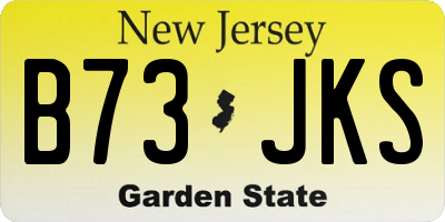 NJ license plate B73JKS