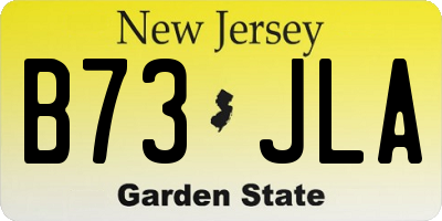 NJ license plate B73JLA