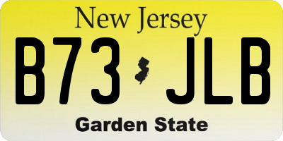 NJ license plate B73JLB
