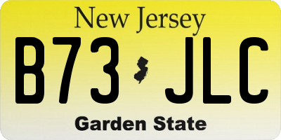 NJ license plate B73JLC
