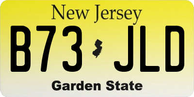 NJ license plate B73JLD