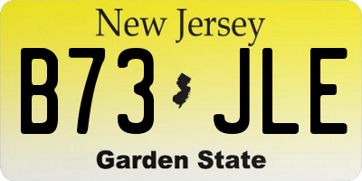 NJ license plate B73JLE