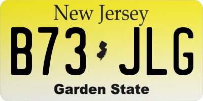 NJ license plate B73JLG