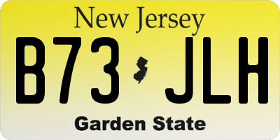 NJ license plate B73JLH