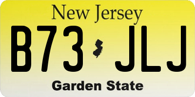 NJ license plate B73JLJ