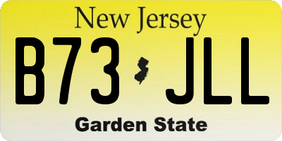 NJ license plate B73JLL