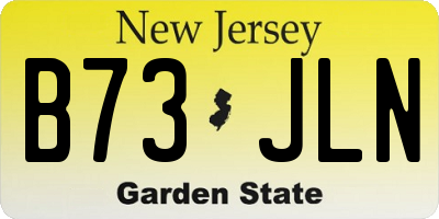 NJ license plate B73JLN