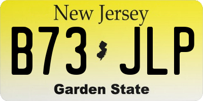 NJ license plate B73JLP