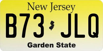 NJ license plate B73JLQ