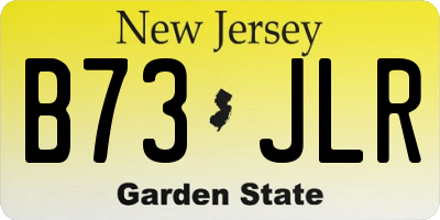 NJ license plate B73JLR