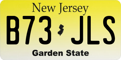 NJ license plate B73JLS