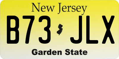 NJ license plate B73JLX