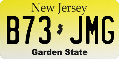 NJ license plate B73JMG