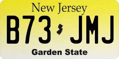 NJ license plate B73JMJ