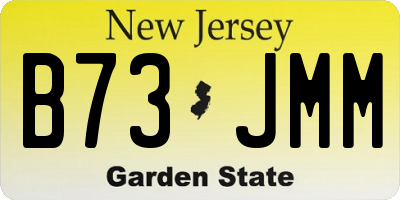 NJ license plate B73JMM