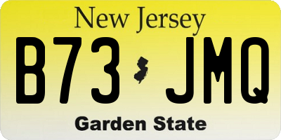 NJ license plate B73JMQ