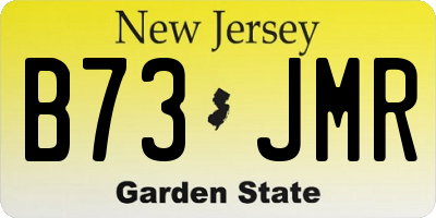 NJ license plate B73JMR