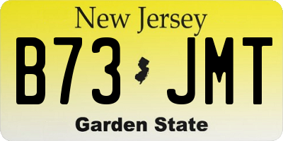 NJ license plate B73JMT