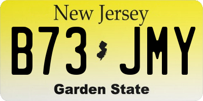NJ license plate B73JMY