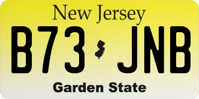 NJ license plate B73JNB
