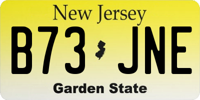 NJ license plate B73JNE