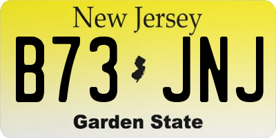 NJ license plate B73JNJ