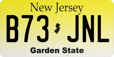 NJ license plate B73JNL