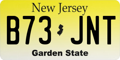 NJ license plate B73JNT