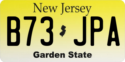 NJ license plate B73JPA