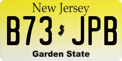 NJ license plate B73JPB