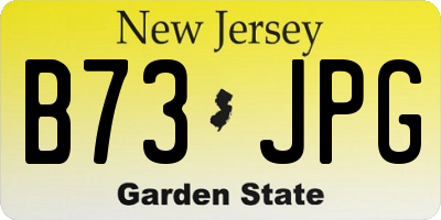 NJ license plate B73JPG