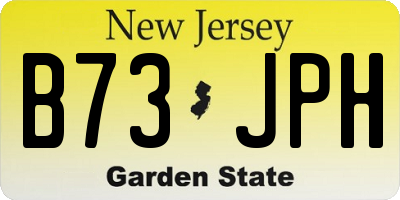 NJ license plate B73JPH