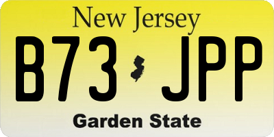 NJ license plate B73JPP