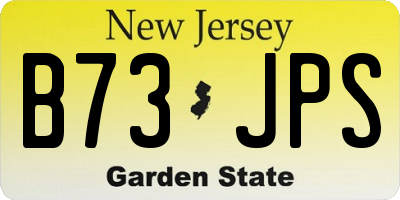 NJ license plate B73JPS